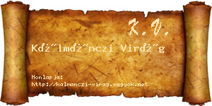 Kálmánczi Virág névjegykártya